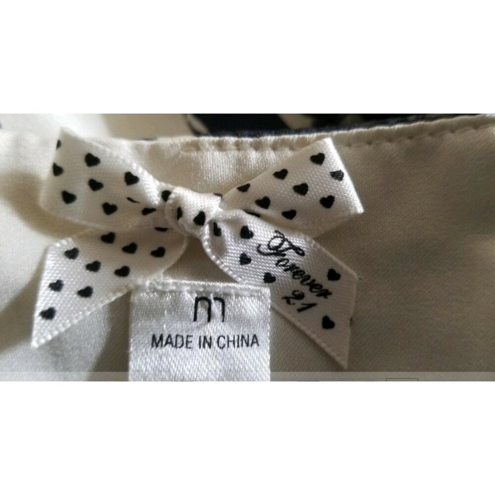 Forever 21 Women's Black Floral Beaded Waist Strapless Bubble Dress Size Medium - Picture 8 of 13